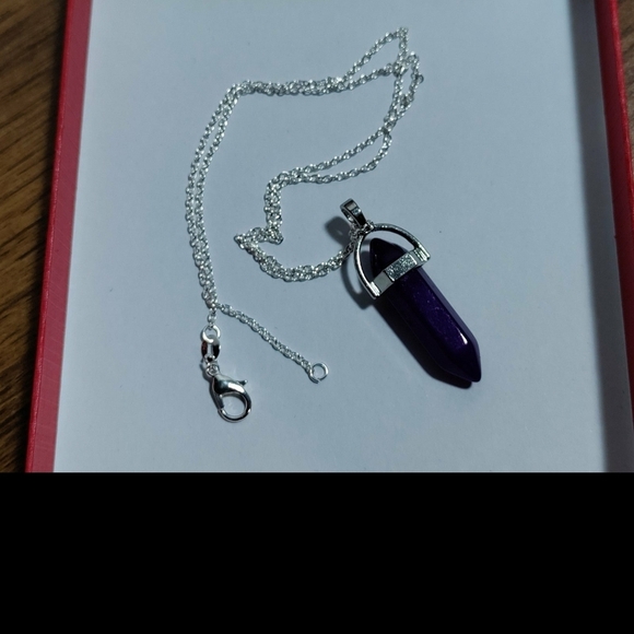 NEW Imitation Purple Agate Pendant - Picture 4 of 5